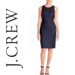 J Crew Wool Sheath Dress in Navy